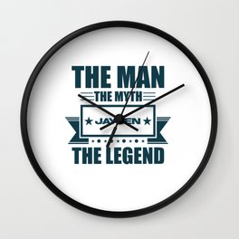 The man the myth Jayden the legend quote gift Wall Clock