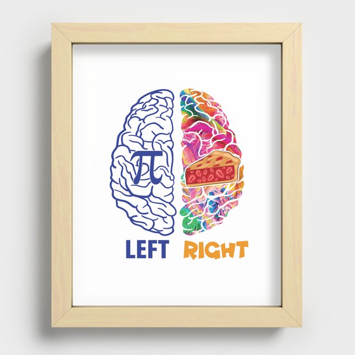Left Brain Right Brain Pi Recessed Framed Print