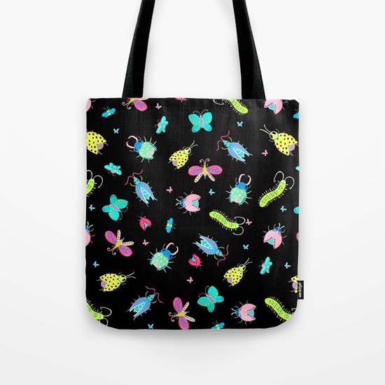 Neon Bugs Tote Bag