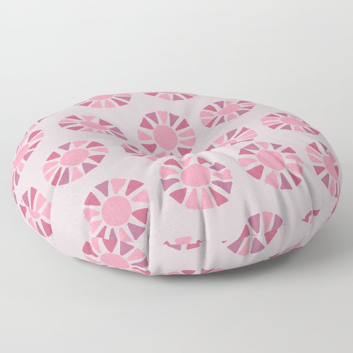 Pink modern sunshine | Cabin Crew Series Floor Pillow