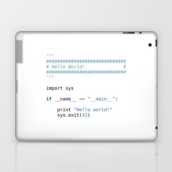 Hello geeks (hello in Python) Laptop & iPad Skin