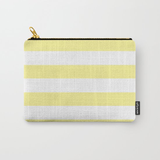 Simply Stripes in Pastel Yellow Carry-All Pouch