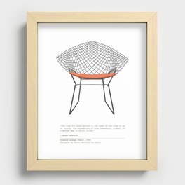Mid-Century Diamond Lounge Chair Recessed Framed Print