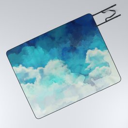 Absract Watercolor Clouds Picnic Blanket