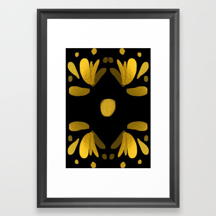 Yellow abstraction Framed Art Print