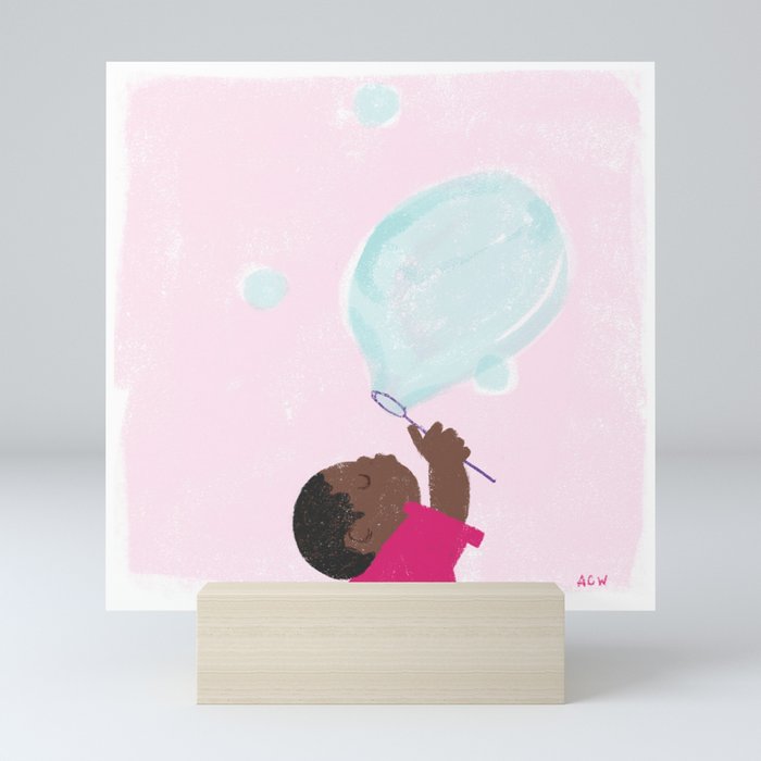 Blowing Bubbles Mini Art Print