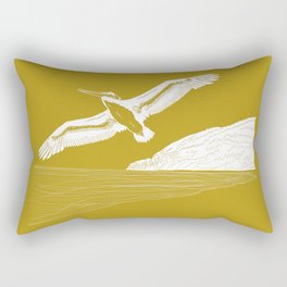 Pelicanza Pelican over Manzanita Beach Rectangular Pillow