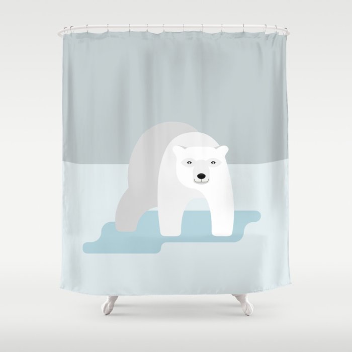 Polar Bear Shower Curtain By Pohket Society6