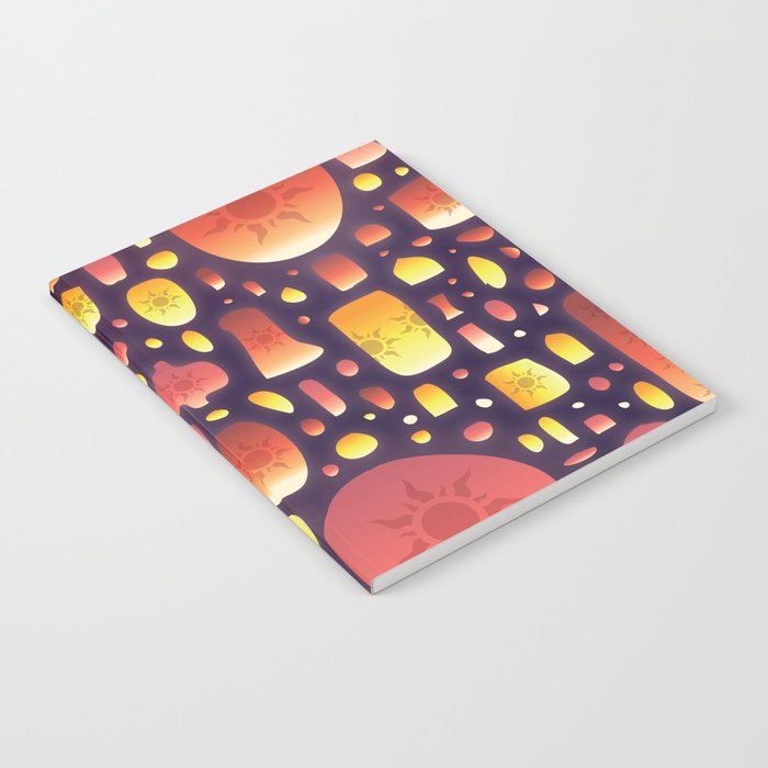 tangled lanterns pattern notebook by cinacatteau society6