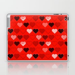 Red Miscentury Hearts Laptop Skin