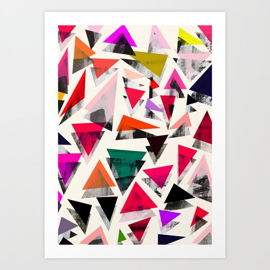 Triangle pattern Art Print