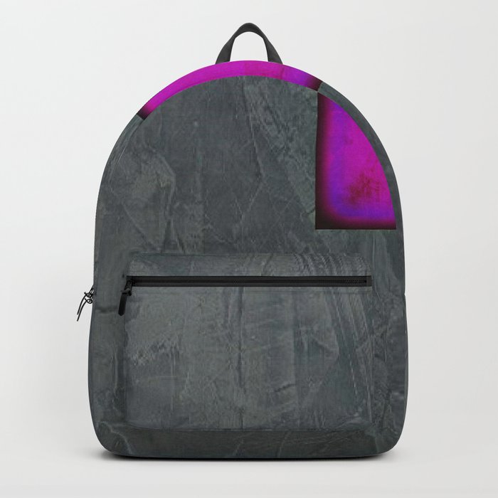 Slate Gray Lavender Fuschia Modern Art Backpack