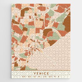 VENICE ITALY CITY MAP EARTH TONES Jigsaw Puzzle