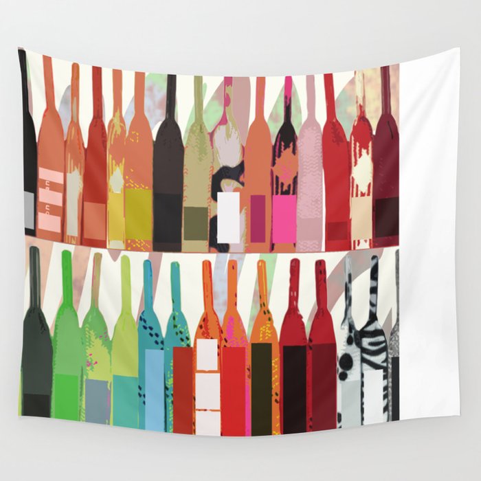 Lisa Wine Wall Tapestry by Compassionate Inclusion Society6