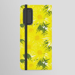 Mid-Century Modern Summer Yellow Dandelion Flowers Android Wallet Case