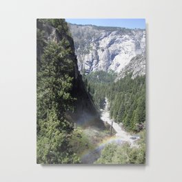 Mist Trail Metal Print | Waterfall, Digital, California, Photo, Rainbow, Yosemite, Misttrail, Mist, Color 
