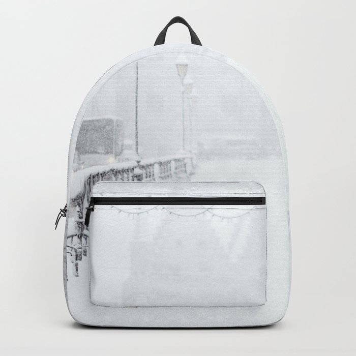 Winter Walk (Black and White) Backpack