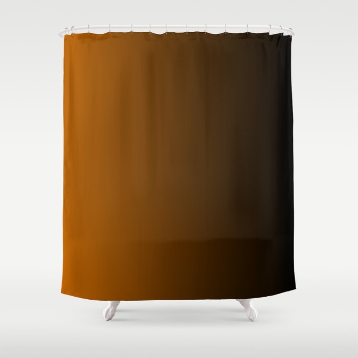 Black and Orange Gradient 050 Shower Curtain