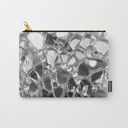 Silver Mirrored Mosaic Carry-All Pouch