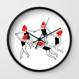 The Mushroom Dance (Matisse Inspired) Wall Clock