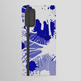 Paint Splash White Periwinkle Blue Android Wallet Case