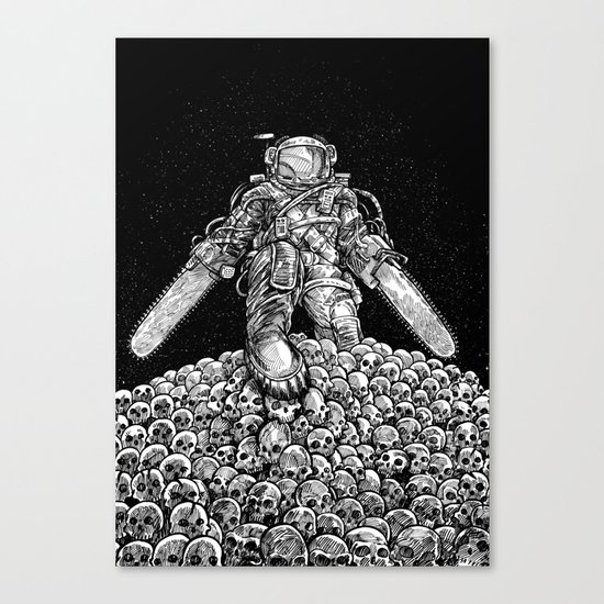 Texas Chainsaw Astronaut: New Moon Canvas Print