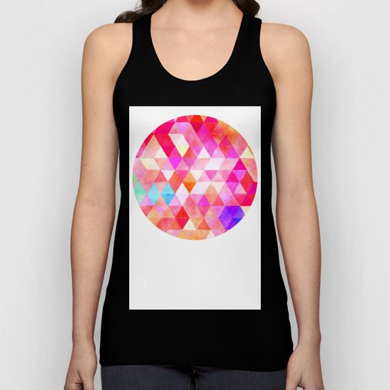 Vibrant Triangles Pattern 03 Unisex Tank Top