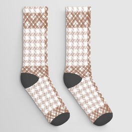 Herringbone (Brown) Socks