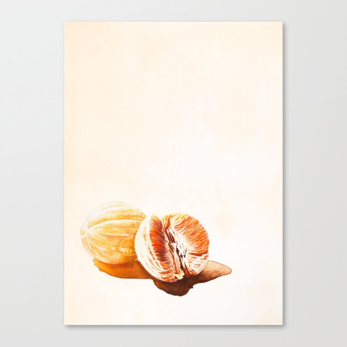 Still Life Citrus / Oranges Watercolor Painting Canvas Print