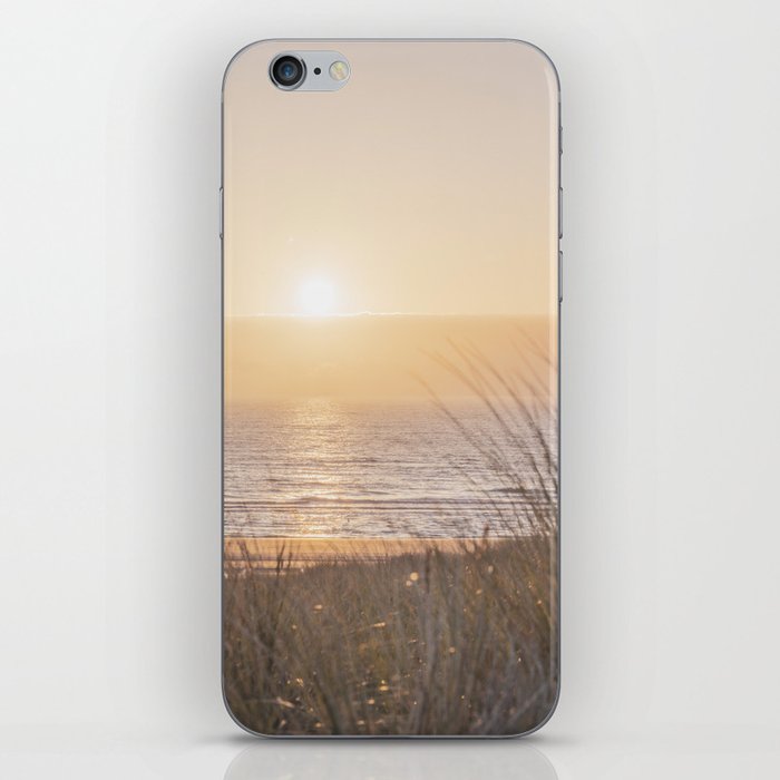 Coastal sunset in Italy - Dreamy soft pink beach - nature and travel photography iPhone Skin