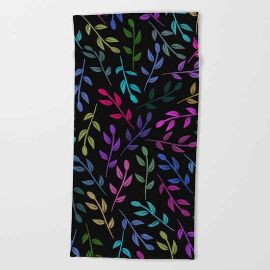 Colorful Leaves V Beach Towel