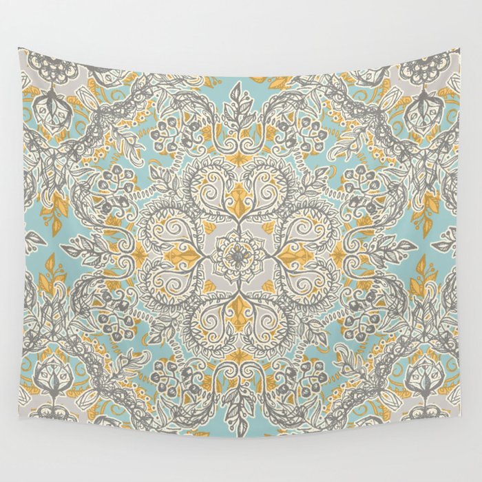 Grey and yellow on sale tapestry