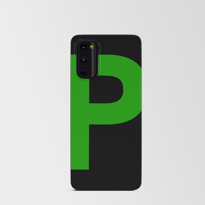 Letter P (Green & Black) Android Card Case