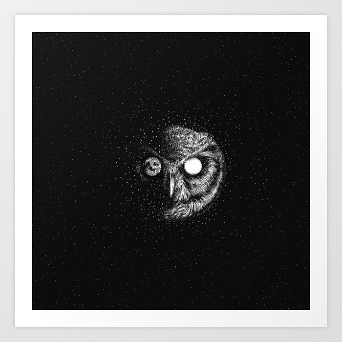 Moon Blinked Art Print