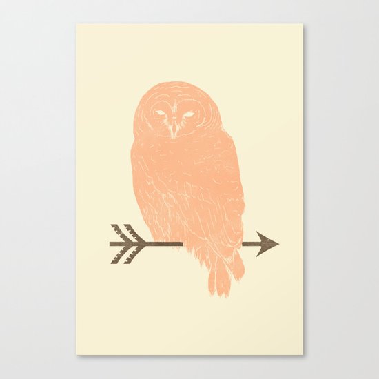 Owl and Arrow Canvas Print