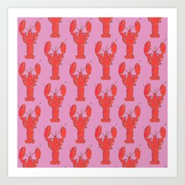 Lustrous Lobsters Art Print