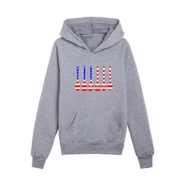 Stars And Stripes Kitchen Tools Silhouette Kids Pullover Hoodies