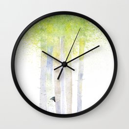 HIDE AND SEEK BIRCH FOREST Wall Clock