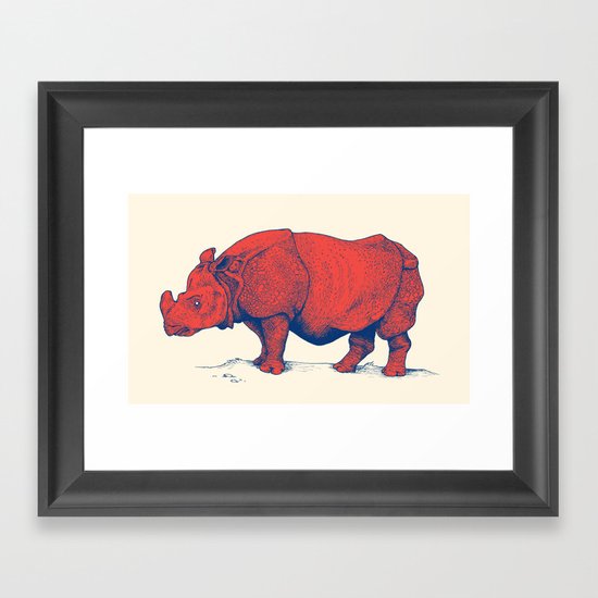 Red Rhino Framed Art Print