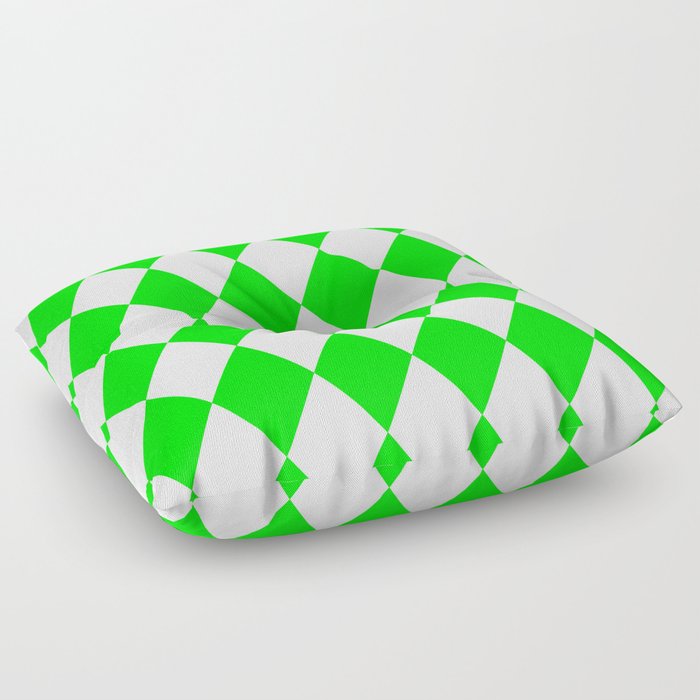 Rhombus (Green/White) Floor Pillow