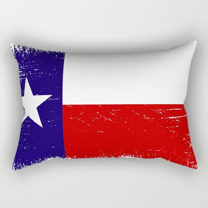 Texas State Flag - Distressed Rectangular Pillow