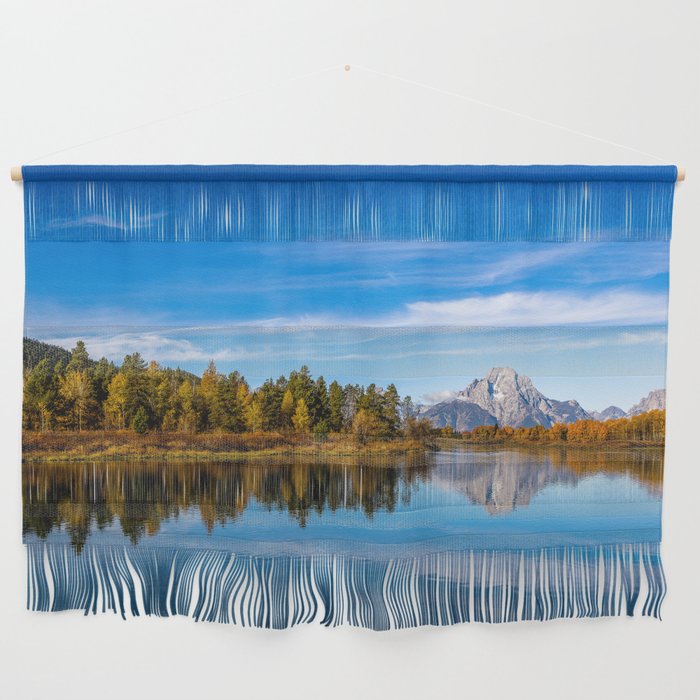 Return to Oxbow - Mount Moran on Autumn Day at Oxbow Bend in Grand Teton National Park Wyoming Wall Hanging