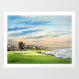 Pebble Beach Golf Course 18th Hole Art Print
