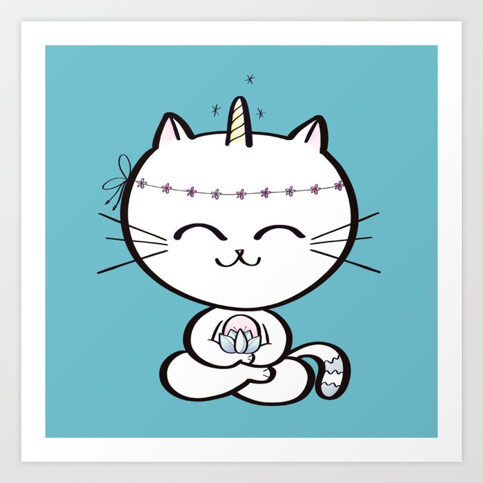 Lily Unicorn Kitty Art Print By Natalie1love Society6