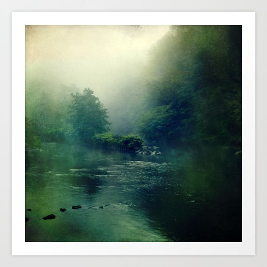 at the river Art Print