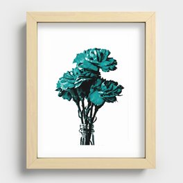 Blue Flowers Recessed Framed Print