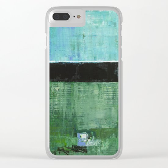 Sky Blue Sky Contemporary Abstract Landscape McNulty Clear iPhone Case