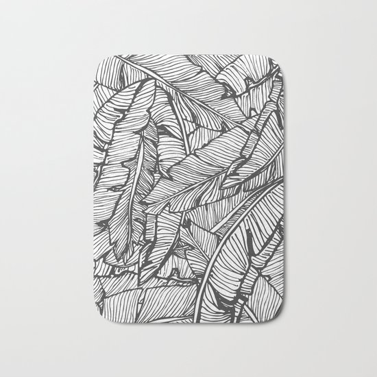 Black & White Jungle #society6 #decor #buyart Bath Mat