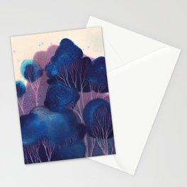 Blue Woodland Stationery Card