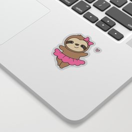 Sloth Is Dancing Ballet Cute Sloths Are Dancing Sticker